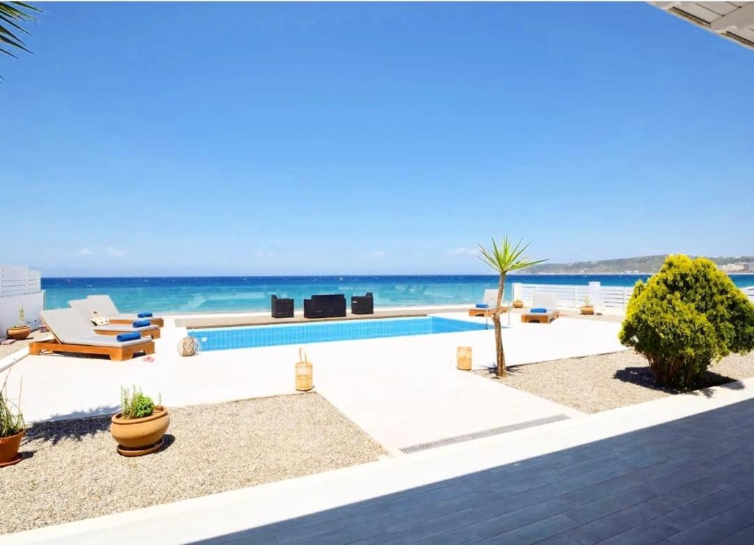 Vaso Beach Front Villa Ialysos  Exteriör bild